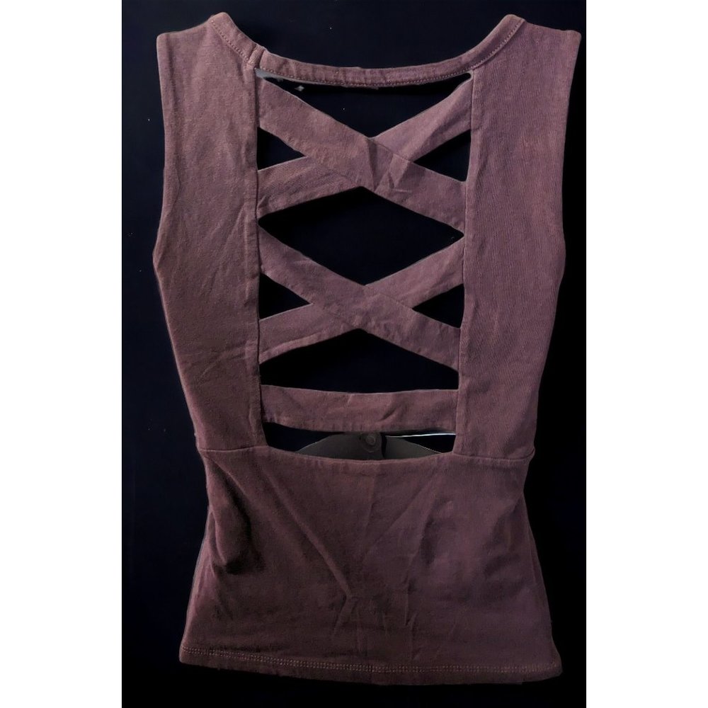 American Eagle Outfitters AEO First Essentials Crisscross Back Tank Top - Picture 2 of 6